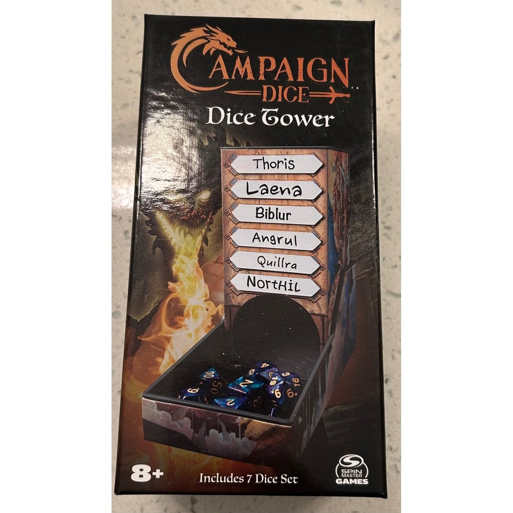 Campaign Dice Dice Tower With 7 Dice Set Spin Master Games Dungeons‎ & Dragons